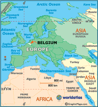 Belgium Europe map