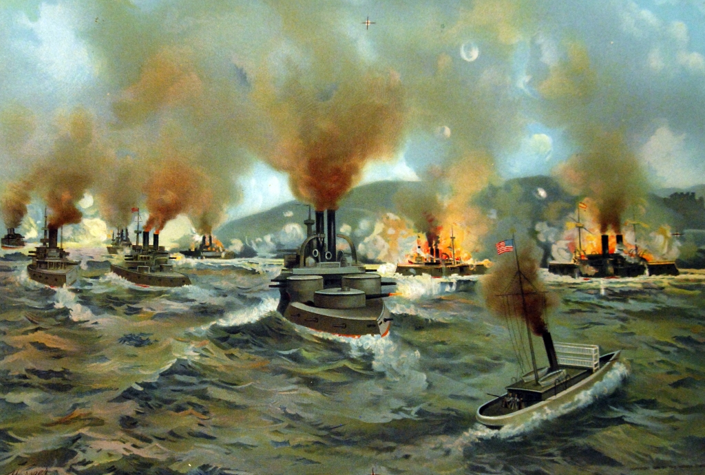 Naval battle in the Spanish-American War