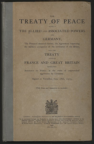Treaty of Versailles, English version