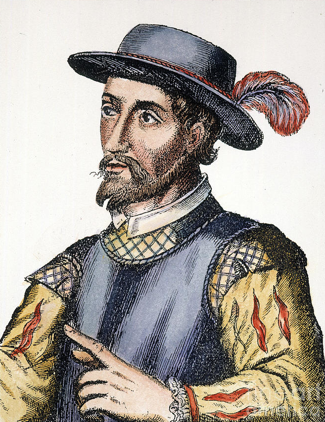 Spanish Engraving Of Juan Ponce De León
