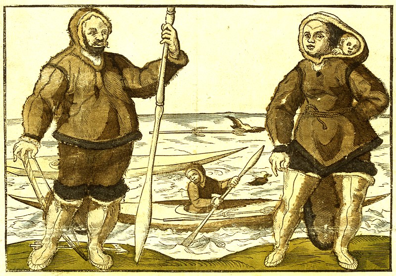 An Anonymous 1578 Illustration Believed To Show Kalicho Left And Arnaq And Nutaaq Right
