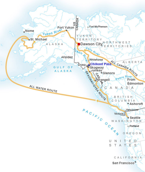 Klondike Routes Map
