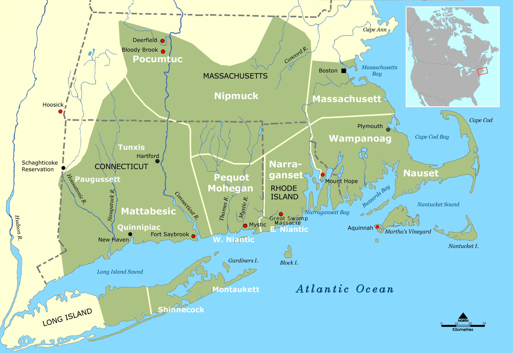 Tribal Territories Southern New England