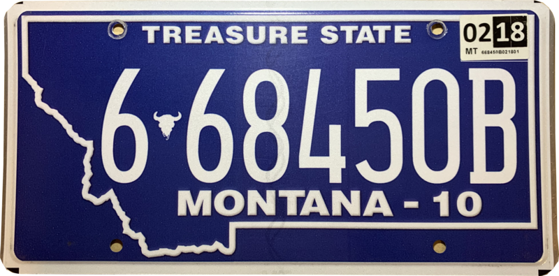 Montana License Plate Gallatin County