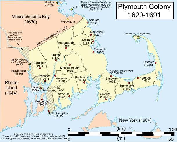Plymouth Colony Map