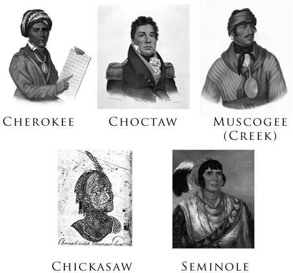 Five Civilized Tribes Portraits