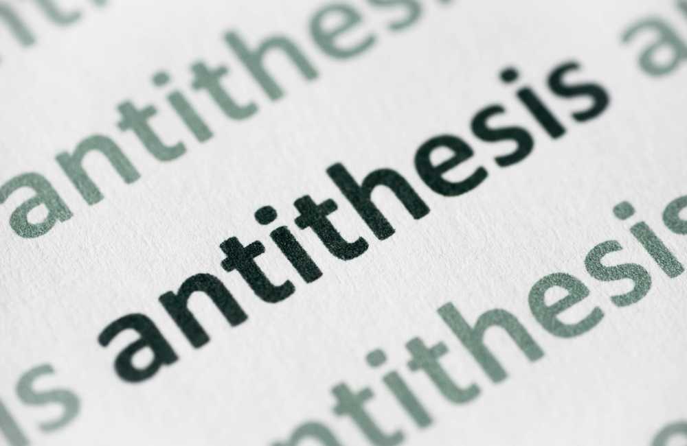 antithesis examples in text