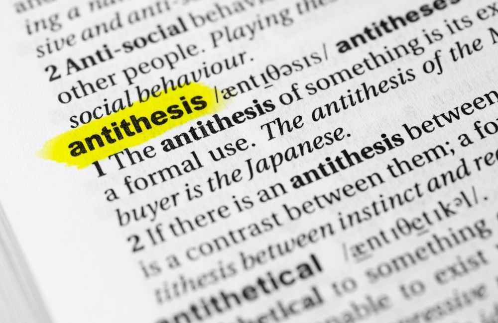 antithesis examples quizlet