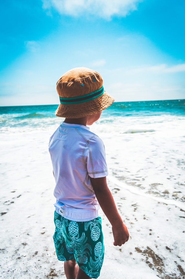 Kid enjoying on beach