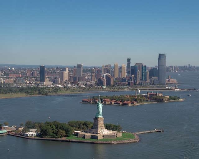 Full location view of Statue of Liberty