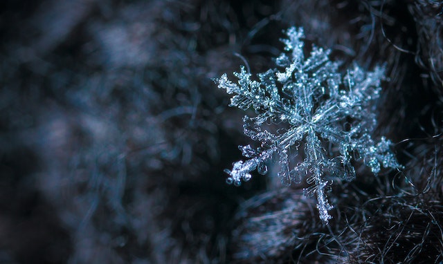 Snowflakes are formed when water vapor condenses