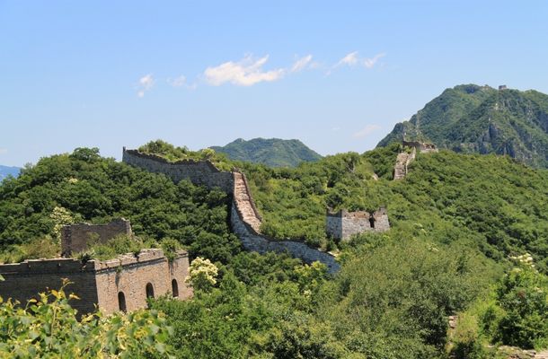 The Great Wall's steepest segment is in Jiankou