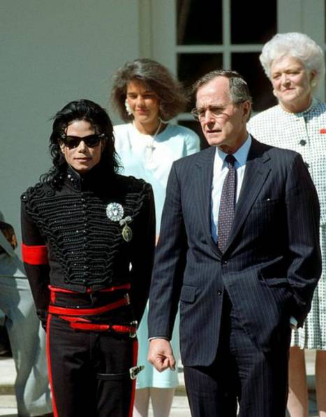 Michael Jackson with President George H. W. Bush