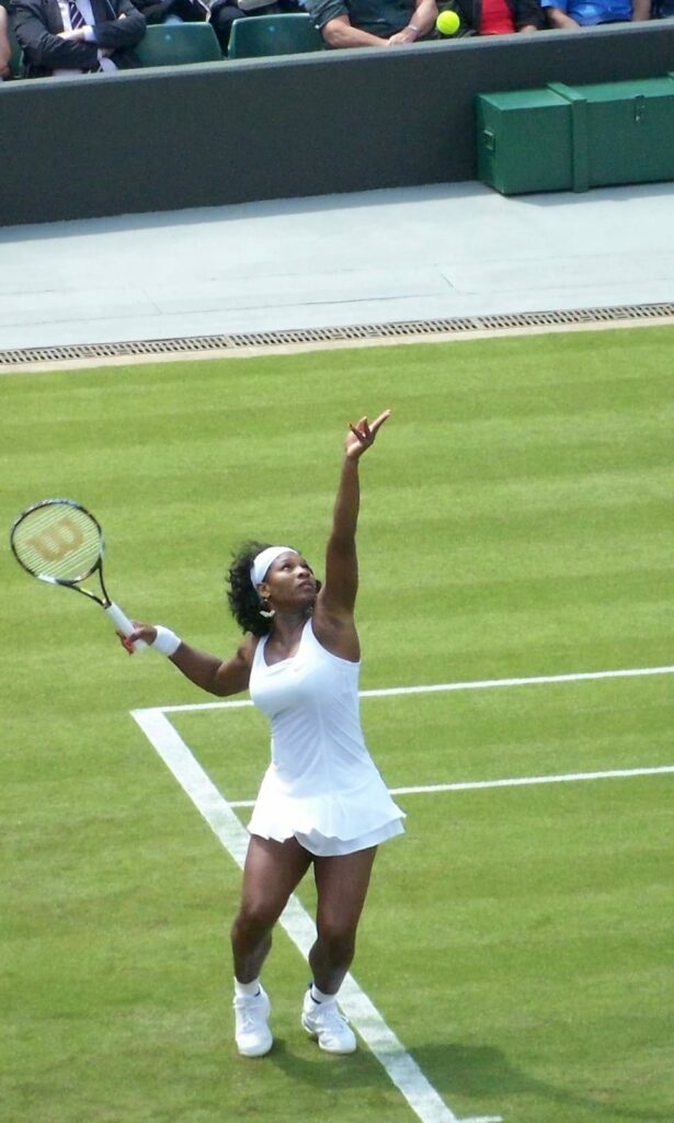 Serena Williams in tennis match