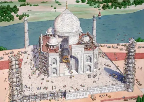 construction of the Taj Mahal