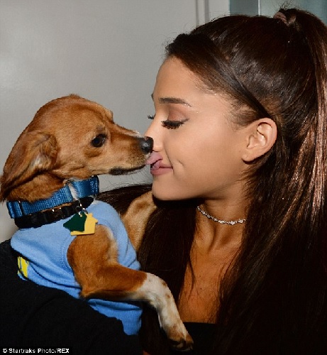 Ariana Grande is a dog lover