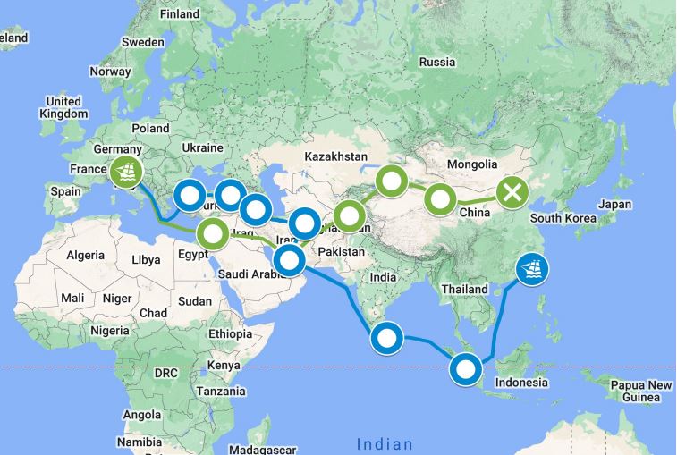  Marco Polo travel route to China
