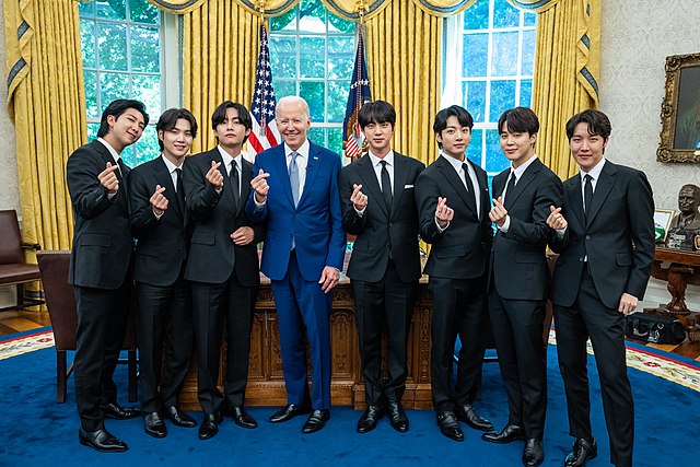 President Joe Biden and BTS