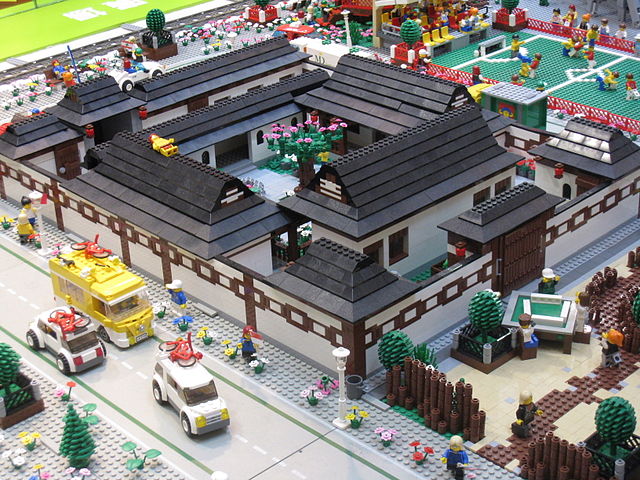Japanese house created from legos