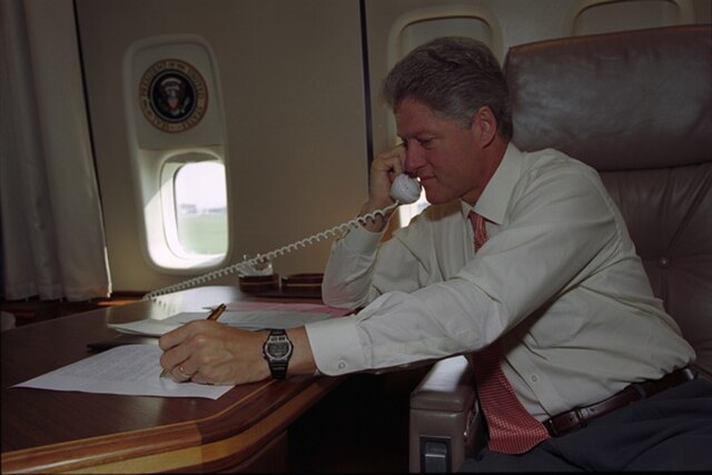 William J. Clinton in Air Force One